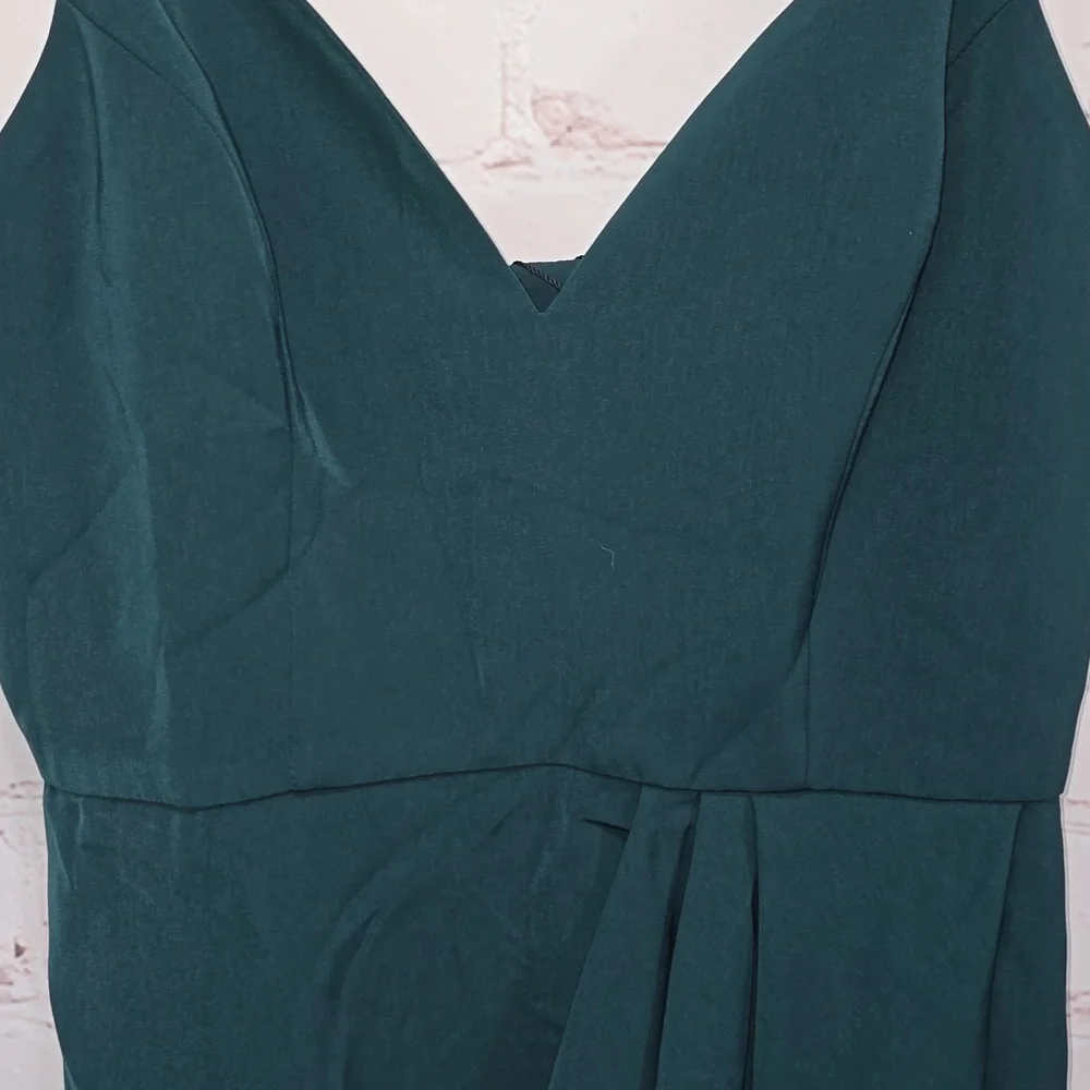 Shona Joy Core Cocktail Draped Dress Seaweed Green Womens Size 8 NWT - Picture 3 of 16